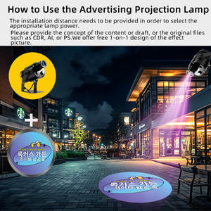 Qiaoxun 야외 IP67 방수 외벽 LED 광고 조명 실내 레이저 맞춤형 문 바닥 회전 로고 고보 프로젝터 램프 - Product Image 2