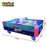 Table de hockey sur air multifonctionnelle haut de gamme pour 2 joueurs, avec armoire robuste et marqueur électronique, fonctionnant sur monnayeur