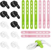 Sangle de rangement réglable en silicone Attaches de câble Enveloppe de cordon Réutilisable Haute élasticité Cordons électriques Organisateur Chargeur de câble de données