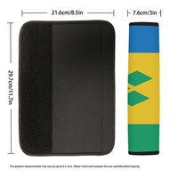 Couvre-ceintures de sécurité de voiture en néoprène personnalisés avec drapeau de Saint-Vincent-et-les-Grenadines, 2 pièces, coutures soignées, protection d'épaule indéformable