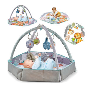 Tapis d'éveil éducatif en coton 3 en 1 pour bébé, gymnase d'activités doux unisexe pour nouveau-né à 24 <span class=keywords><strong>mois</strong></span> - Product Image 1