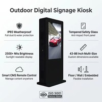 Envío Rápido, Pantalla LCD Publicitaria para Exteriores Tongheng con Control Táctil de 32/43/49/55/65/75 Pulgadas, con Soporte de Pie, IP65, para Escuelas y Edificios