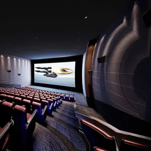 Proyek bangunan/TianGe kedap suara Dekorasi Interior 25/50/100mm ketebalan Bar kain panel akustik untuk bioskop