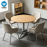Table de conférence ronde de conception moderne et écologique, directement de l'usine LIWEI, pour petite salle de réunion