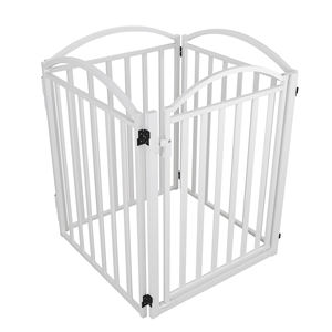 Recinto per Cani da Interno - Costruzione in Acciaio Solido con Chiusura a Bottone Resistente 32 Pollici 6 Pannelli Ecologico per Cani Piccoli e Medi - Product Image 2