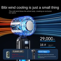 Usine en gros journée chaude utilisant le corps ABS Portable haute vitesse Violent Turbo petit affichage de réfrigération pliant USB ventilateur de poche