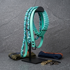 Luxury Waterproof <strong>Dog</strong> Collar and Leash Set Smell Proof PVC Coated Webbing Braided Paracord Pet Collar Leash Sets for Large <strong>Dogs</strong> - Product Image 4