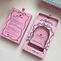 Nouvelle boîte d'emballage vide de faux ongles imprimée sur mesure en stock boîte d'emballage de luxe à appliquer sur les ongles noir de conception personnalisée