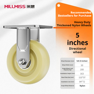 Mittelschwere 3-Zoll-Schwenkrollen für Einkaufswagen, Nylon-Lenkrollen, Industrieräder, Ruedas Rodajas - Product Image 4