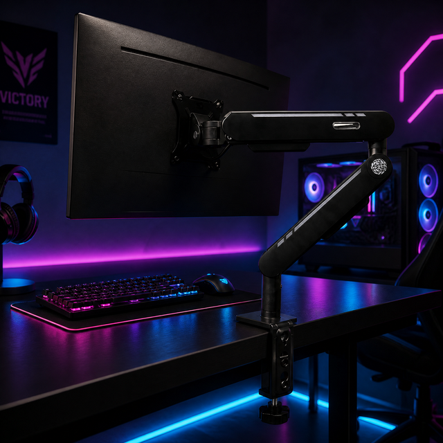 Monitor Arm Desk Mount with Swivel Tilt and Height Adjustable VESA Stand, Ergonomic Monitor Holder with Clamp Base for Office