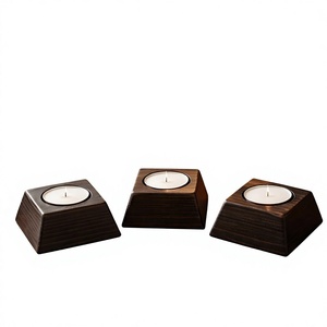 Handmade Durable Wooden Candle Stand Cylinder Eco Friendly Home <b>Decoration</b> for Christmas - Product Image 4