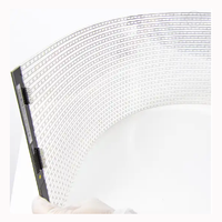 Promotion Exceptionnelle Film Publicitaire Écran Mural pour Vitrine Verre Flexible Transparent LED RGB Pleine Couleur Affichage Vidéo LED