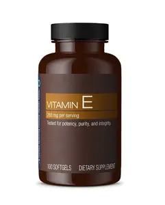 فيتامين E لا يحتوي على الغلوتين ولا يحتوي على ألوان أو نكهات صناعية ولا يحتوي على مواد حافظة كيميائية