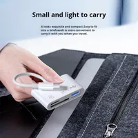 Lector de Tarjetas móvil tipo C USB 3,0 OTG Flash Drive Tarjeta SD y TF Transferencia de cámara Multisistema Compatible para Hub en stock