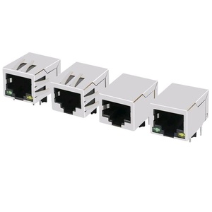 Connecteur RJ45 modulaire magnétique à port unique, orienté à <span class=keywords><strong>90</strong></span> degrés, pour carte PCB - Product Image 1