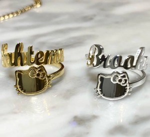 Anello Carino a Cartone Animato Personalizzato con Personaggi dei Cartoni Animati <span class=keywords><strong>Anelli</strong></span> Delicati Gioielli per <span class=keywords><strong>Donna</strong></span> Idea Regalo Anello in Acciaio Inossidabile Dorato per Bambini - Product Image 5