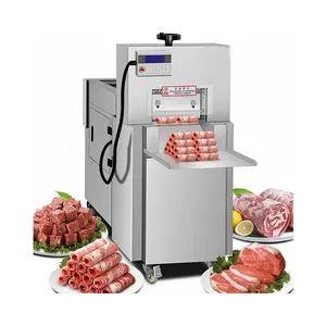 Automatic Beef Mutton Slicer Hot Pot Meat Roll Cutting Machine Frozen Meat Slicer Machine