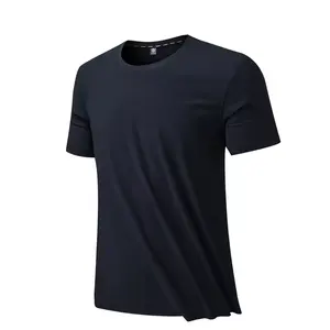 Custom Men's Quick-Dry Fitness T-Shirt Embroidered Short Sleeve Compression T-shirt for Gym Training Tight under Skin