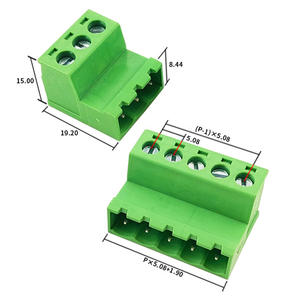 ปลั๊กพิทช์5.08มม. ในโซลเดรสก้นผ่านเทอร์มินัลตัวผู้ชนิดบล็อกการเชื่อมต่อ XK2EDGRK-5.08MM - Product Image 2