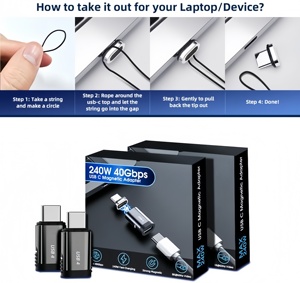 <strong>Ultra</strong>-Slim 240W USB-C Magnetic <strong>Adapter</strong> with USB 4 40Gbps &amp; 8K 60Hz Compatible with iPhone 15/16 Serie and More. - Product Image 6