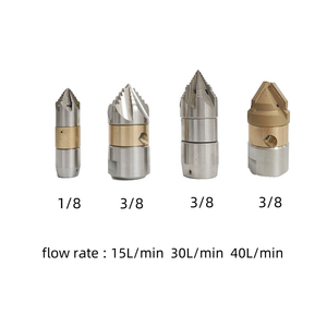 CS Good Quality 3/8" M22 Female Stainless Steel <strong>Roots</strong> Cut Nozzle <strong>Spray</strong> Rotating 15-40L Sewer Pipe Drain Cleaning Nozzle - Product Image 6