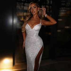 Abiti da Donna Eleganti con Spalline e Scollo a V per Feste Serali e Balli di Gala, Moda Femminile 2025 dal Produttore - Product Image 2