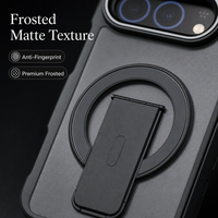 Étui pliable pour iPhone 18 avec béquille magnétique, cadre métallique, 8 couleurs, protection de l'appareil photo, dos transparent anti-rayures