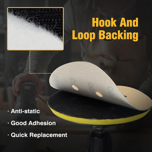 سفن أمريكية محلية شحن مجاني 24 ساعة الولايات المتحدة الأمريكية 50 في 6 بوصة 6 ثقوب أقراص الصنفرة 80--ورق صنفرة أكسيد الألومنيوم الحصى - Product Image 4