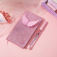 Set de regalo creativo para niñas, set de diario de hadas de dibujos animados, regalos para estudiantes, cuaderno con alas