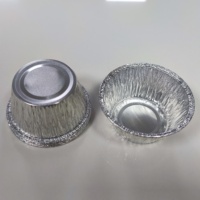 Barquette jetable en aluminium de 100 ml pour tarte aux œufs, gâteau, cuisson, ronde de 3 pouces, emballage alimentaire en aluminium