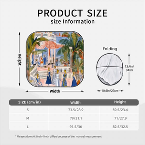 ที่บังแดดด้านหน้ากระจก2ชิ้นสไตล์ธุรกิจผ้าพับได้วัสดุไนลอนหนัง - Product Image 5