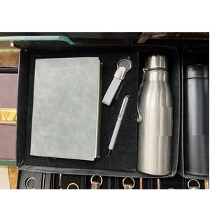 ของขวัญองค์กร ของที่ระลึกสำหรับแขก สมุดบันทึกหนัง PU พร้อมปากกา สกรีนโลโก้ตามสั่ง ชุดของขวัญจากซัพพลายเออร์อินเดีย - Product Image 5