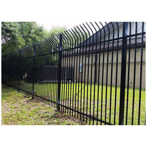 Clôture en aluminium galvanisé à pointe <span class=keywords><strong>de</strong></span> lance, couleur noire, panneaux <span class=keywords><strong>de</strong></span> clôture en métal forgé pour jardin, vente chaude - Product Image 2