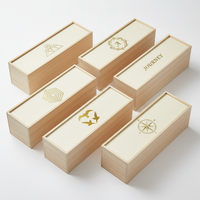 Caja de Madera Cuadrada Ecológica Hecha a Mano para Reutilizar Botellas de Champán