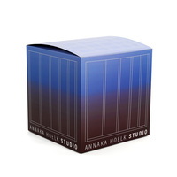 Caja de Cartón con Diseño de Líneas Degradadas en Azul y Marrón, Impresión de Logotipo Personalizado para Decoración Acrílica, Florero, Decoración del Hogar, Embalaje