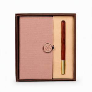 Custom Business Gift A6 <b>Notebook</b> With <b>Pen</b> <b>Set</b> PU Leather Round Buckle Personalization Graduation Gift - Product Image 1