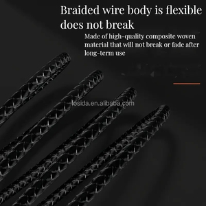 FOSIDA mesure réelle nylon <span class=keywords><strong>1</strong></span>.2m USB type-c 100W PD charge super rapide 100w câble 3 en <span class=keywords><strong>1</strong></span> pour iPhone Samsung - Product Image 5