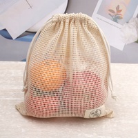 Sacs en filet de coton biologique réutilisables pour l'emballage du savon, pochette en filet naturel à cordon pour économiser le savon