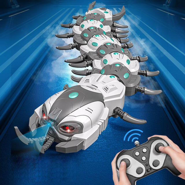 Electronic 2.4G Rc Animal Music Light Mist Spray Robot Toy Remote Control Mechanical Centipede RC Toys for Children
