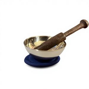 Bols chantants en acier inoxydable poli de qualité supérieure, ton sacré, tibétain, fabriqué à la main, méditation, yoga, sonothérapie, concentration spirituelle - Product Image 1