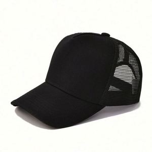 Men's and Women's Solid Color 5-Panel Polyester/Cotton Common Fabric Baseball <b>Hat</b> with 3D Embroidery Promotional - Product Image 1