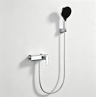 Ensemble de douche à main haute pression chromé WEIHAO avec support mural réglable et cartouche en céramique pour salle de bain domestique