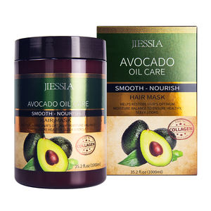 Mascarilla capilar de aguacate para cabello seco, tratamiento capilar hidratante profundo, anti-frizz natural, alisador, venta al por mayor. - Product Image 1