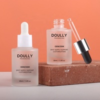 Bouteille en verre dépoli personnalisable de 30ml pour le sérum et l'emballage cosmétique Surface mate manipulant l'utilisation d'huile