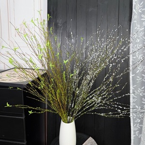 Ramas de Sauce Nevada Mu Jinxi, Tallo Único, Plástico Verde Blanco, Decoración para Bodas, Adornos Colgantes de Pared - Product Image 4