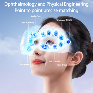 Masque de massage oculaire portable chauffant 3D <span class=keywords><strong>Bluetooth</strong></span> 2026 le plus vendu avec contrôle musical et de la minuterie, USB Type-C, pour soulager la fatigue oculaire - Product Image 4
