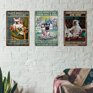<span class=keywords><strong>Bouledogue</strong></span> vintage ICE CREAM CO. enseigne en métal style ancien chambre à coucher salon animalerie café décoration murale chien enseigne en métal personnalisée en gros - Product Image 3