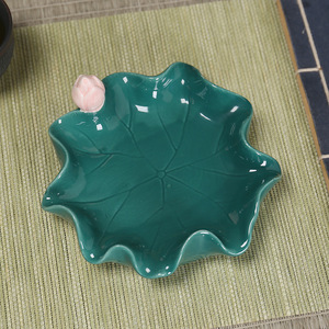 Repose-pinceau de calligraphie en céramique, pierre à encre en forme de lotus, décoration de bureau, style traditionnel, fournitures de bureau - Product Image 4