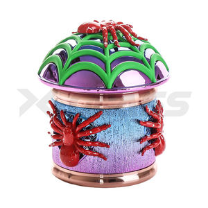 เครื่องบดสมุนไพรสำหรับสูบบุหรี่ ขนาด 75 มม. ทำจากโลหะสังกะสีอะลูมิเนียม คุณภาพสูง รูปทรงแมงมุมเล็ก รับผลิตตามสั่งขายส่ง - Product Image 5