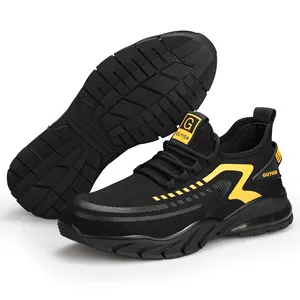 2024新しいManqianユニセックス通気性スポーツ安全靴夏のスマッシュ防止安全靴